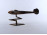 Régi bronz P–38 Lightning vadászrepülőgép makett