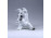 Régi foxi kutya porcelán figura 15 x 10.6cm