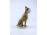 Régi boxer kutya Zsolnay porcelán figura 12.8 cm