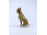 Régi boxer kutya Zsolnay porcelán figura 12.8 cm
