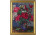 Keretezett virágcsendélet gobelin falikép 33.5 x 25.5 cm