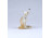 Régi Hollóházi art deco porcelán róka figura 7.5 cm