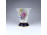 Régi kobaltkék szegélyű virágmintás cseh Royal Dux porcelán váza 14.2 cm