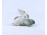 Káposztalevelet rágó nyúl nyuszi Zsolnay porcelán figura