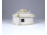 Nagyméretű fodros rózsás porcelán bonbonier 13 cm