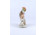 Régi német Bertram jellegű porcelán figura harmonikázó kisfiú kutyákkal 14 cm