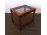 Üveglapos rattanfonatos stílbútor dohányzóasztal 72 x 57 cm