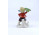 Régi német Bertram jellegű porcelán figura kalapját lengető kisfiú 10.7 cm
