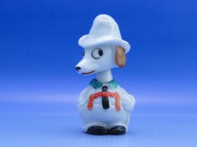 Különleges jelzett forgó fejű porcelán kutya