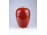 Régi piros színű aranyozott virágmintás Wallendorf porcelán váza 18.5 cm