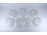 Régi hat személyes antik jelenetes cseh MZ porcelán süteményes készlet 7 darab