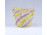 Antik fodros szélű szalvétaváza Zanfirico és Ribbon muránói üveg díszváza 7 x 8.5 cm