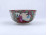 Régi kézzel festett jelenetes jelzett kínai porcelán kistál 5.7 x 11.4 cm