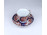 Régi japán kék - piros - arany színű madármintás porcelán teáscsésze