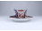 Régi japán kék - piros - arany színű madármintás porcelán teáscsésze