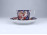 Régi japán kék - piros - arany színű madármintás porcelán teáscsésze