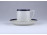 Régi kék arany sávos H&C Chodau porcelán kávéscsésze 