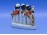 Régi háromalakos zenész porcelán miniatúra