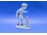 Jelzett Aquincumi porcelán kisfiú figura
