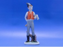 Régi porcelán DRASCHE favágó figura