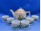 Régi pagodás Zsolnay porcelán teáskészlet