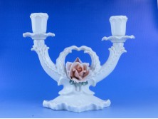 Régi ENS porcelán gyertyatartó