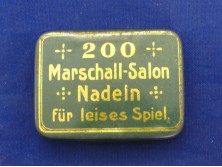 Antik Marschall gramofon tű pléh doboz