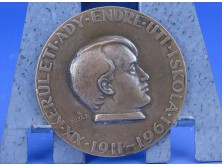 Jelzett Ady Endre bronz plakett