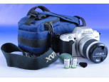 MINOLTA 404SI analóg fényképezőgép tokjában