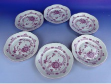 Régi VOLKSTEDT porcelán süteményes készlet