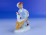 Régi talicskás kisfiú porcelán figura