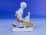 Régi talicskás kisfiú porcelán figura