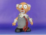 Retro műanyag sípolós bohóc figura