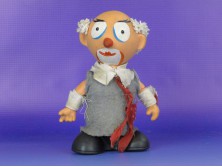 Retro műanyag sípolós bohóc figura