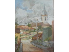 Agárdi Soós Lajos : Falurészlet