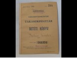 SZEGED CSONG-I TAKARÉKPÉNZTÁR BETÉTI KÖNYV