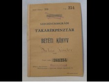 SZEGED CSONG-I TAKARÉKPÉNZTÁR BETÉTI KÖNYV