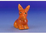 Régi miniatűr porcelán foxi kutya