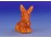Régi miniatűr porcelán foxi kutya