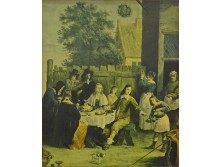 Jan Steen olajnyomat keretben