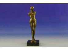 Régi egész alakos bronz akt szobor
