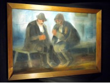 Csikós Miklós beszélgető parasztemberek 1961