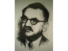 Jelzett Kalmár József portré kőnyomat