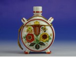Régi Zsolnay magyaros porcelán kulacs