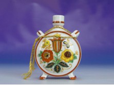 Régi Zsolnay magyaros porcelán kulacs