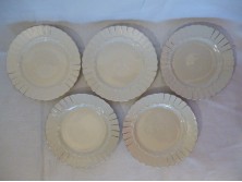 Antik porcelán süteményes készlet 5 szem