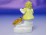 Régi kismadarakat etető kislány figura 7 cm