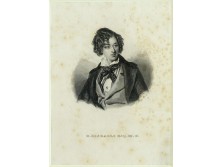 Antik acélmetszet B. DISRAELI ESQ. M. P.