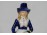 Jelzet GDR porcelán női figura csengő 19 cm