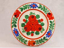 Régi Wilhelmsburg fajansz falitál 31 cm